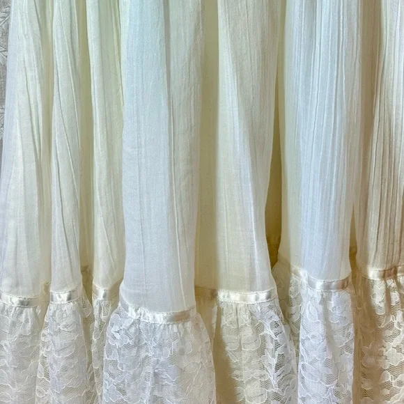 Vintage Gunne Sax Jessica McClintock White High Neck Edwardian Style Gown, 10 - Picture 4 of 12